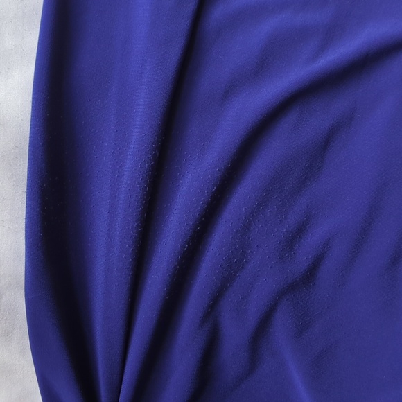 Ralph Lauren Royal Blue Ruched Sleeveless Dress Scoop Neck Size 4 - Picture 3 of 7